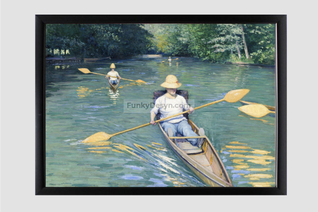 Skiffs (1877) painting  by Gustave Caillebotte