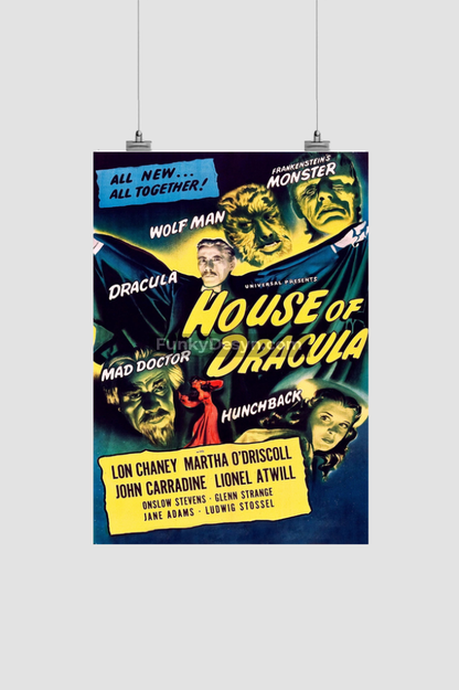 House Of Dracula -1945 8.3X11.7 Inches/ Rolled Poster Decor