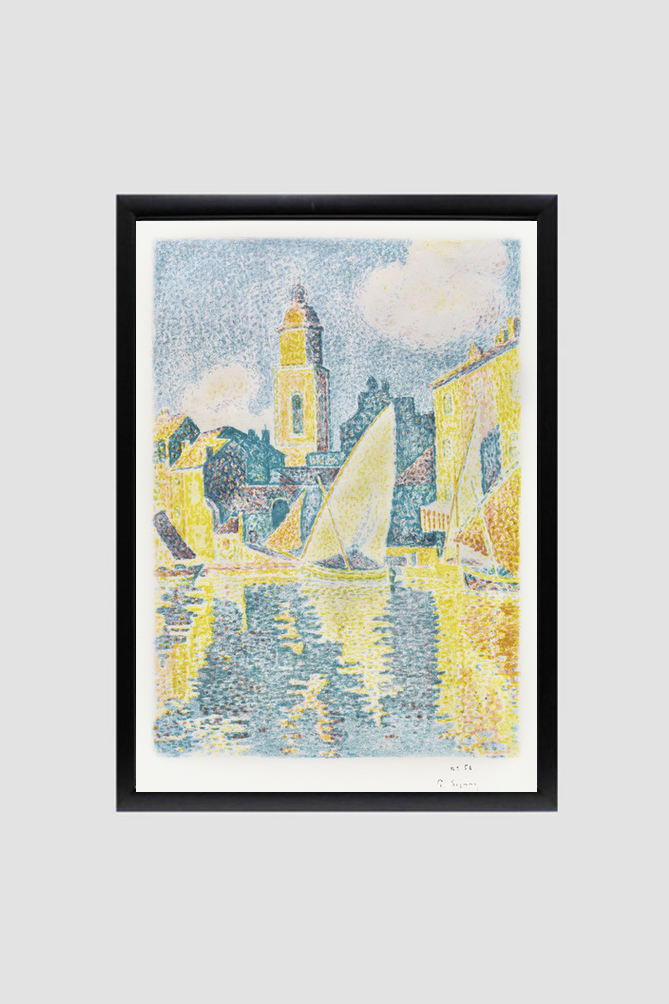The Port, Saint–Tropez (ca. 1897–198) print in high resolution by Paul Signac