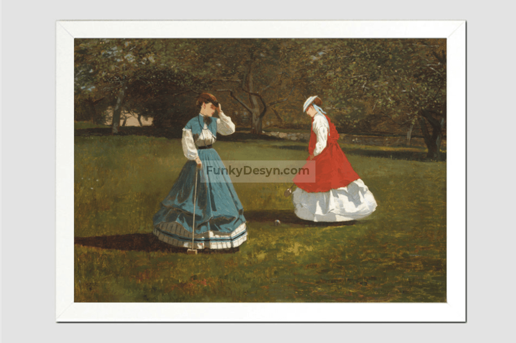 A Game of Croquet (1866) by Winslow Homer
