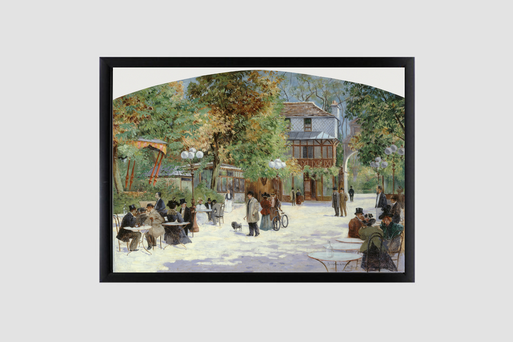 At the Chalet du Château de Madrid, in the Bois de Boulogne (1895) by Louis Abel-Truchet