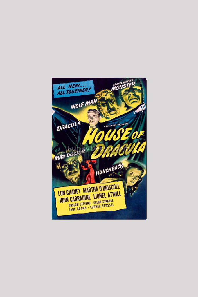 House Of Dracula -1945 8X12 Inches/ Wrapped Canvas Decor
