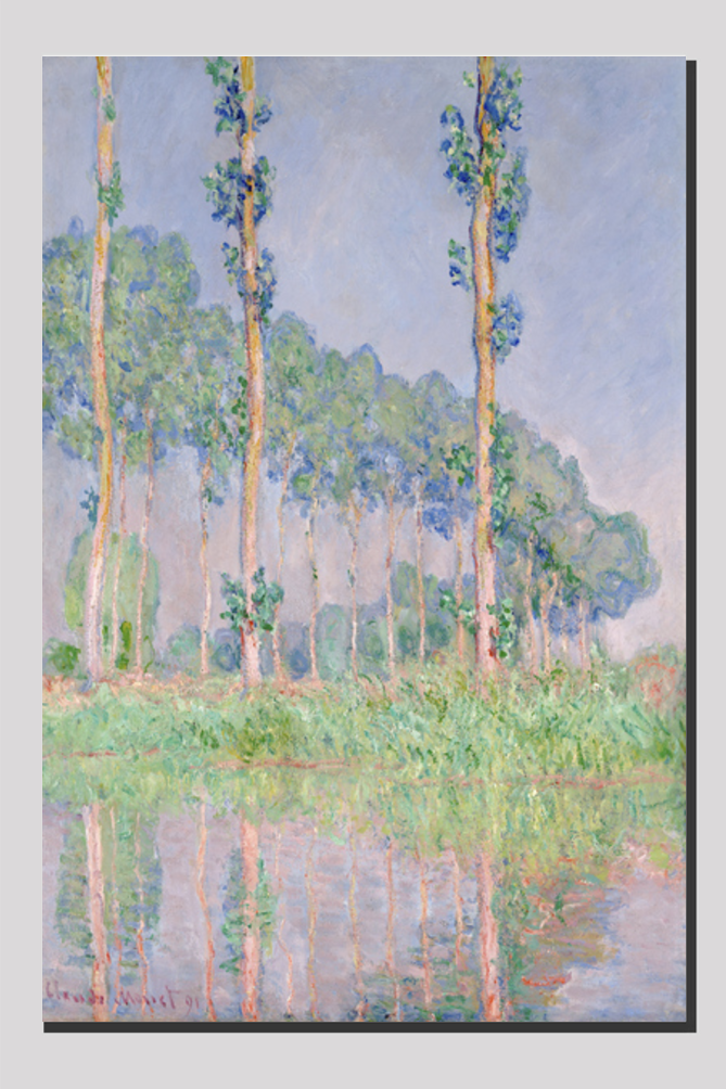 Monet's Poplars, Pink Effect (1891) famous painting