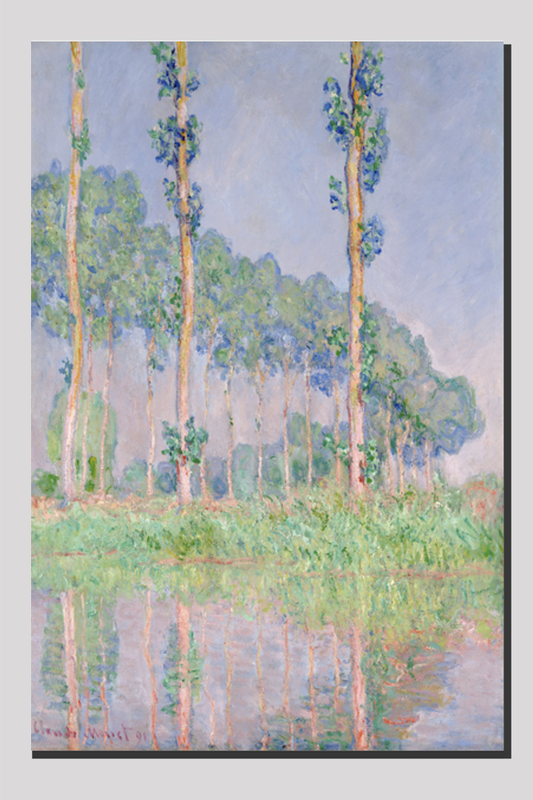 Monet's Poplars, Pink Effect (1891) famous painting