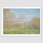 Claude Monets Spring In Giverny (1890) 8.3X11.7 Inches/ White Framed Poster