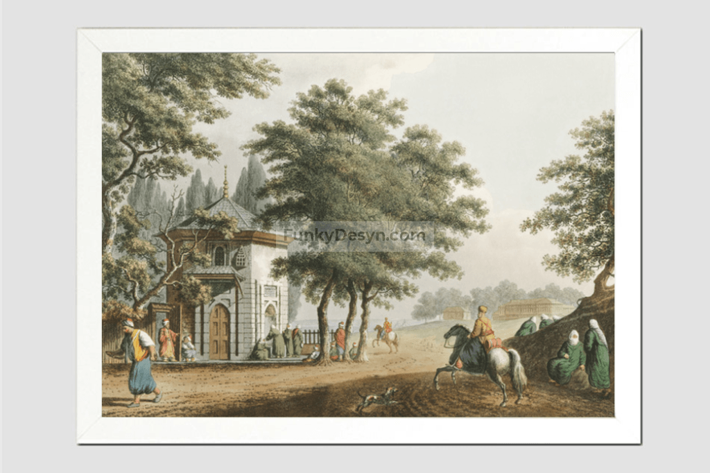 Pera from Views in the Ottoman Dominions, in Europe, in Asia, and some of the Mediterranean islands  by Luigi Mayer (1755-1803).