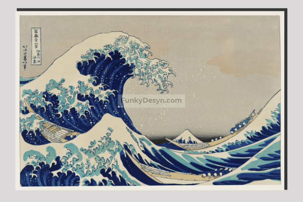 Kanazawa Oki Nami Ura By Katsushika Hokusai (1760-1849) A Traditional Japanese Ukyio-E Style