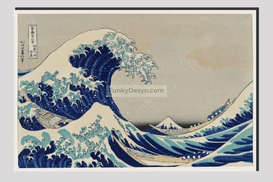 Kanazawa Oki Nami Ura By Katsushika Hokusai (1760-1849) A Traditional Japanese Ukyio-E Style