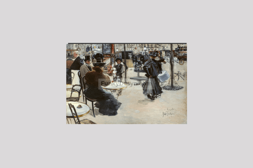 Street scene, Café terrace (1895) by Louis Abel-Truchet.