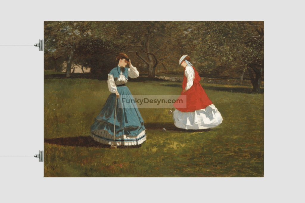 A Game of Croquet (1866) by Winslow Homer