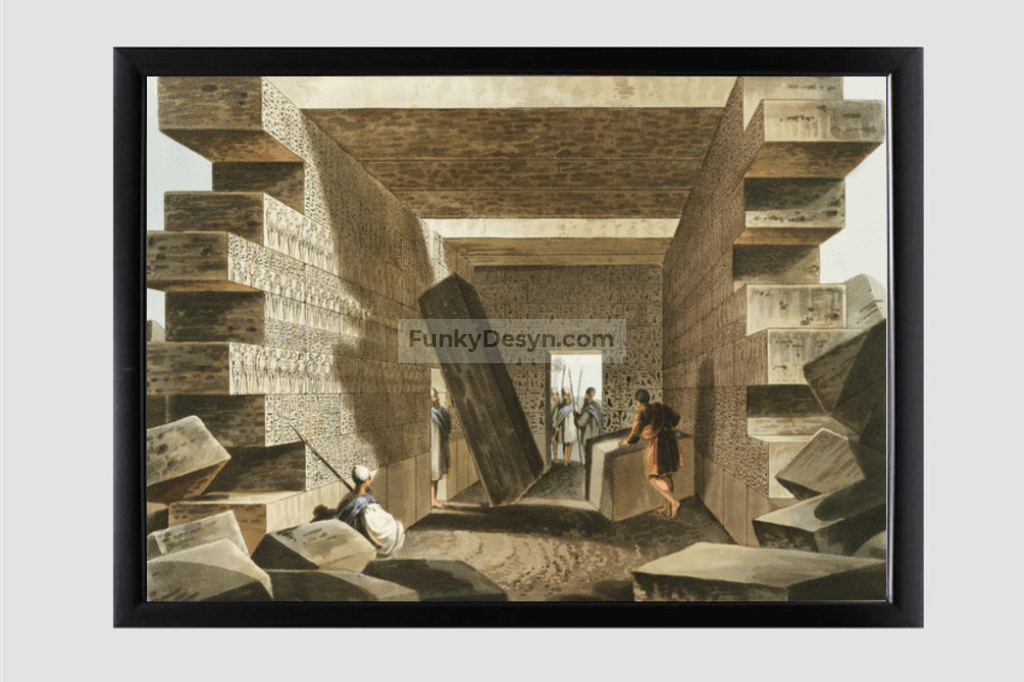 Interior of the Temple of Jupiter Ammon by Luigi Mayer (1755-1803).