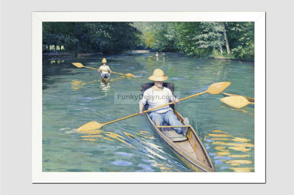 Skiffs (1877) painting  by Gustave Caillebotte