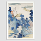 Fuji no Yukei by Utagawa Kuniyoshi (1798-1861), translated An Evening View of Fuji, a traditional Japanese ukiyo-e style illustration of the stream of Asazawa in spring with view of Mount Fuji from the hot springs at Hakon