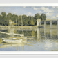 Monets The Argenteuil Bridge (1874) 11.7X16.54 Inches/ White Framed Poster