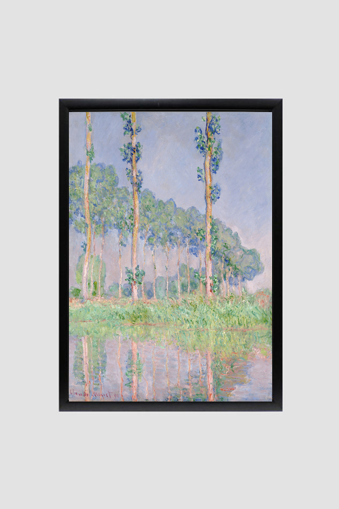 Monet's Poplars, Pink Effect (1891) famous painting
