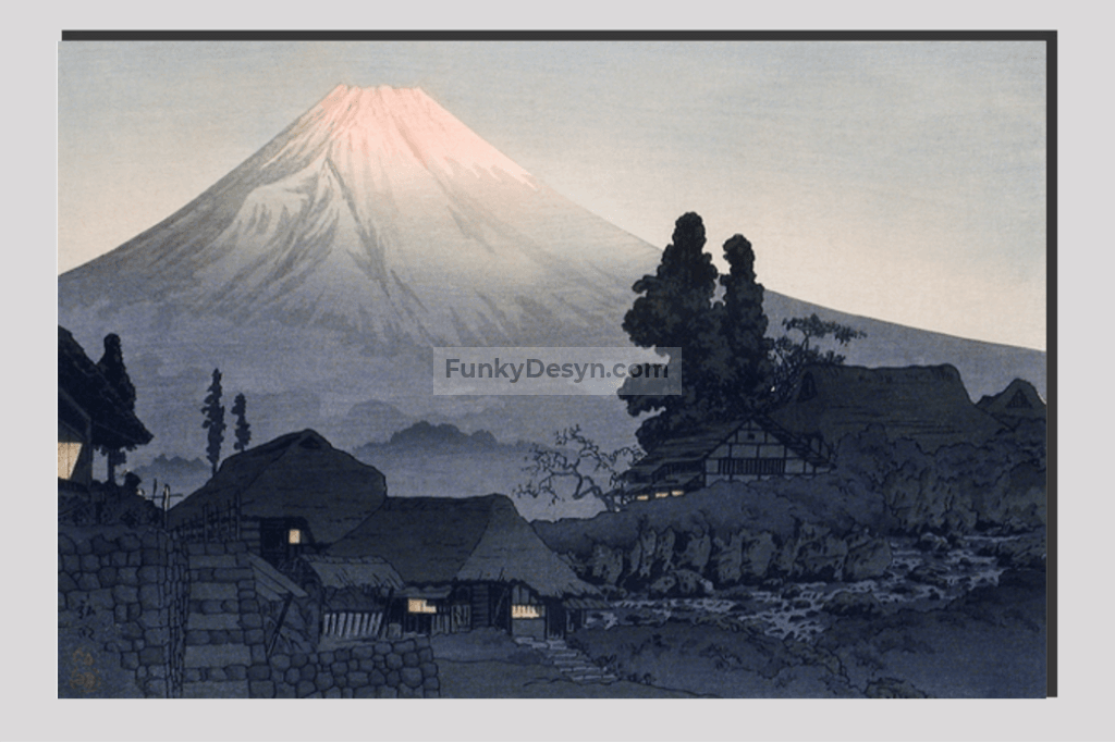 Mount Fuji From Mizukubo (1932) print in high resolution by Hiroaki Takahashi