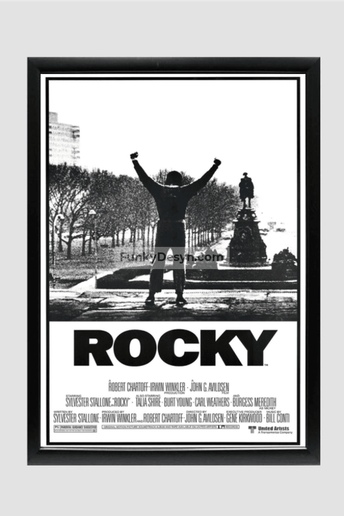 Rocky -1976 11.7X16.54 Inches/ Black Framed Poster Decor