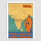 India- The Land Of Lord Buddha 8.3X11.7 Inches/ White Framed Poster Decor