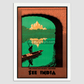 Visit India Vintage Lucknow Travel Poster 8.3X11.7 Inches/ White Framed Decor
