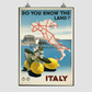 Vintage Italy Travel Poster Decor