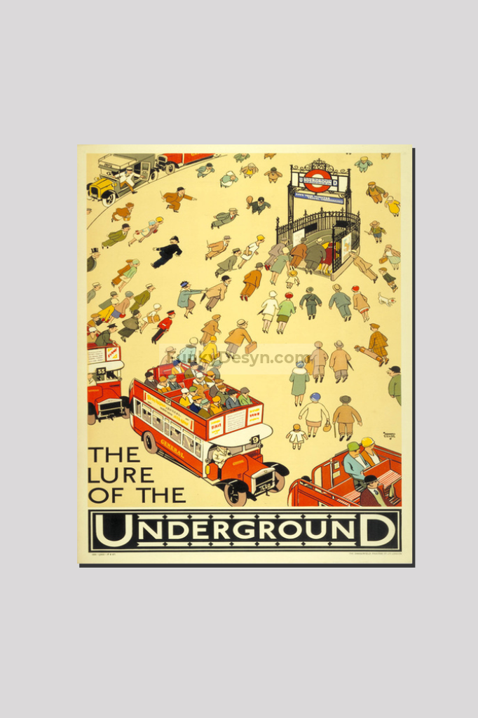 London Vintage Poster 16X20 Inches/ Wrapped Canvas Decor