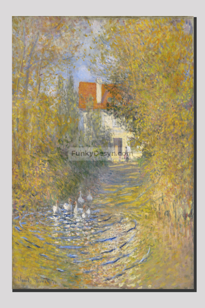 Claude Monets The Geese (1874) 20X30 Inches/ Wrapped Canvas
