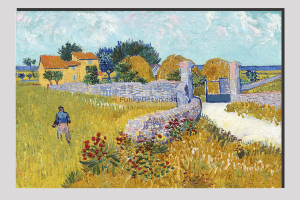 Farmhouse In Provence (1888) By Vincent Van Gogh. 20X30 Inches/ Wrapped Canvas