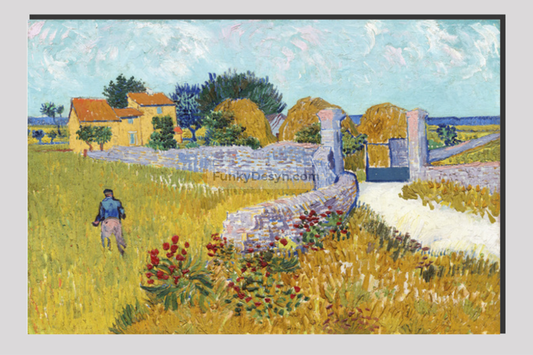 Farmhouse In Provence (1888) By Vincent Van Gogh. 20X30 Inches/ Wrapped Canvas