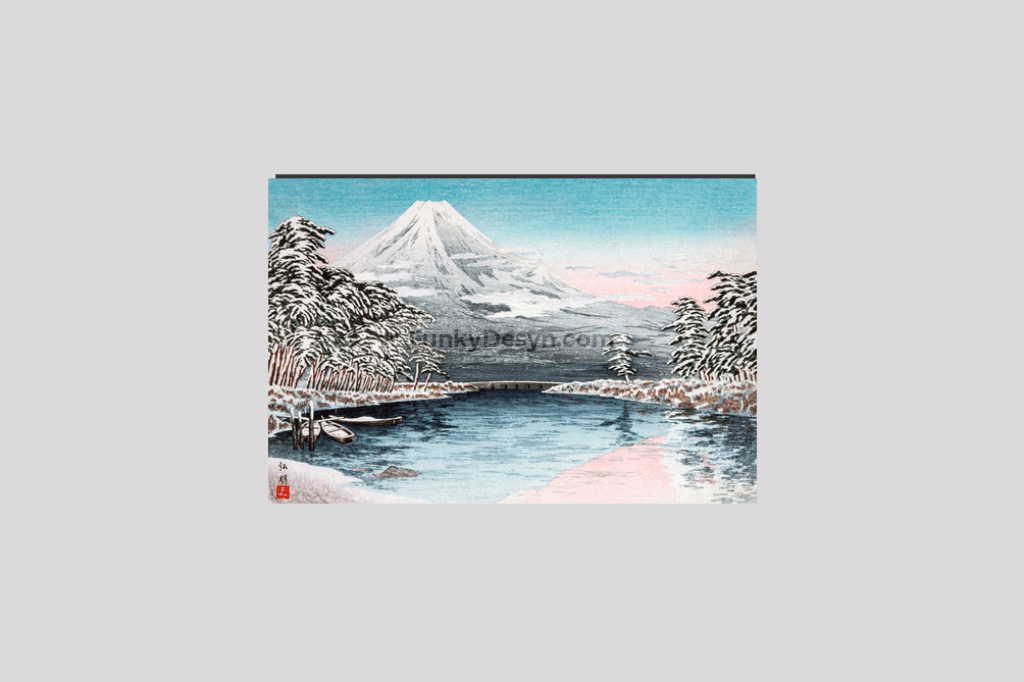 Mt. Fuji from Tagonoura, Snow Scene (1932)