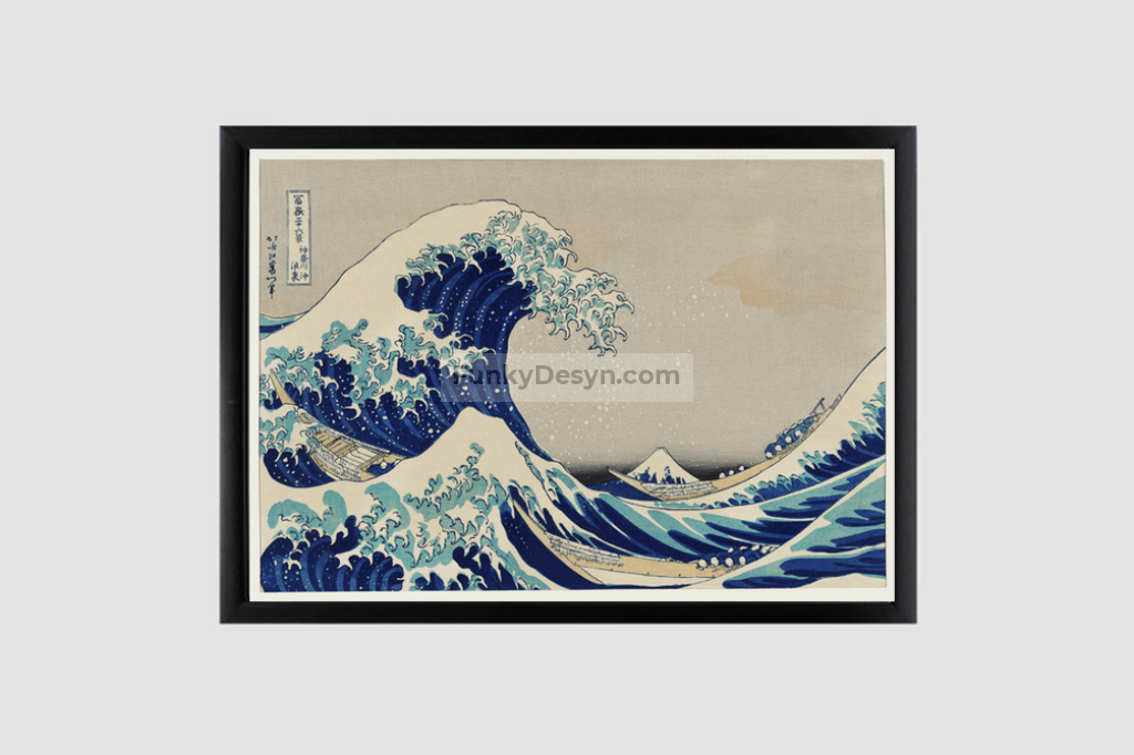Kanazawa Oki Nami Ura By Katsushika Hokusai (1760-1849) A Traditional Japanese Ukyio-E Style