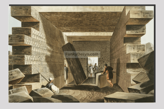 Interior of the Temple of Jupiter Ammon by Luigi Mayer (1755-1803).
