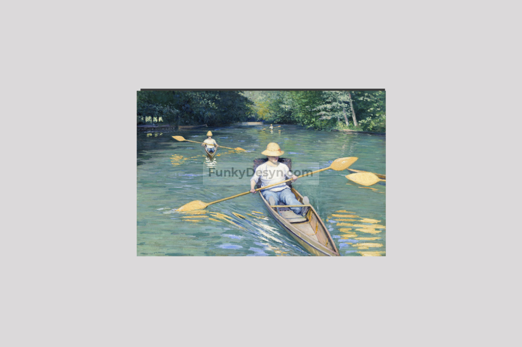 Skiffs (1877) painting  by Gustave Caillebotte