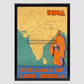 India- The Land Of Lord Buddha 8.3X11.7 Inches/ Black Framed Poster Decor