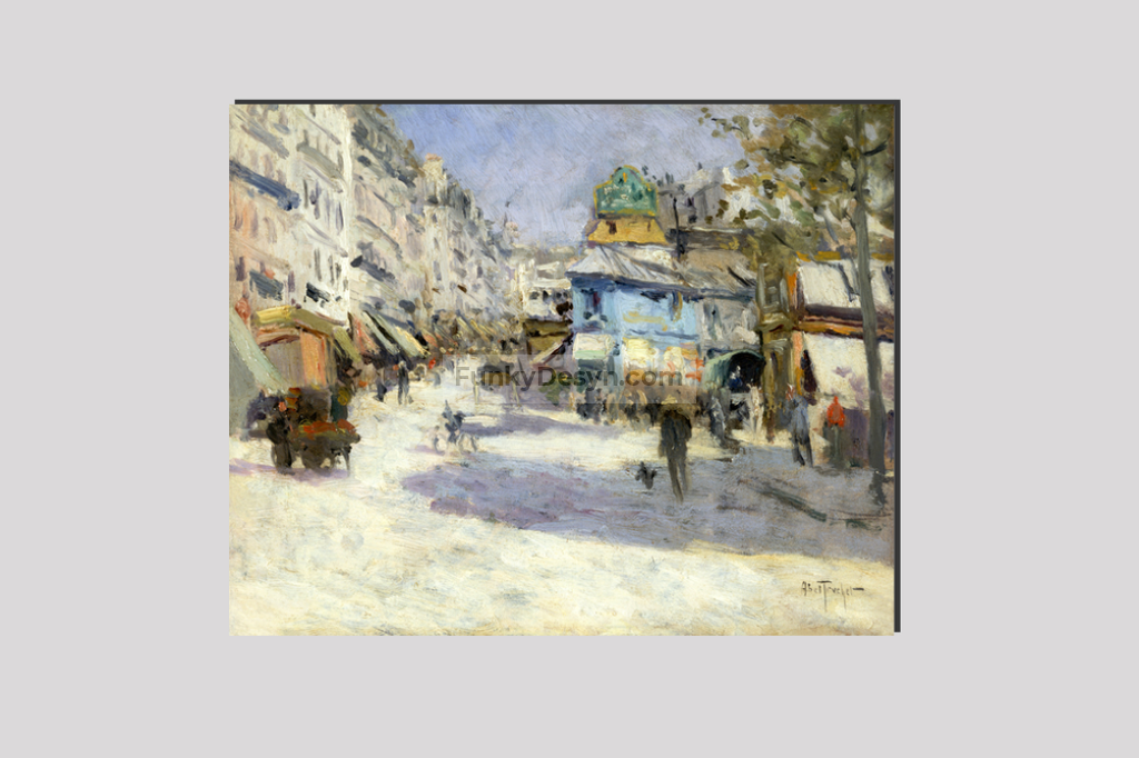 Rue Lepic, the corner of Rue Puget and Place Blanche (1890) by Louis Abel-Truchet