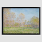 Claude Monets Spring In Giverny (1890) 8.3X11.7 Inches/ Black Framed Poster