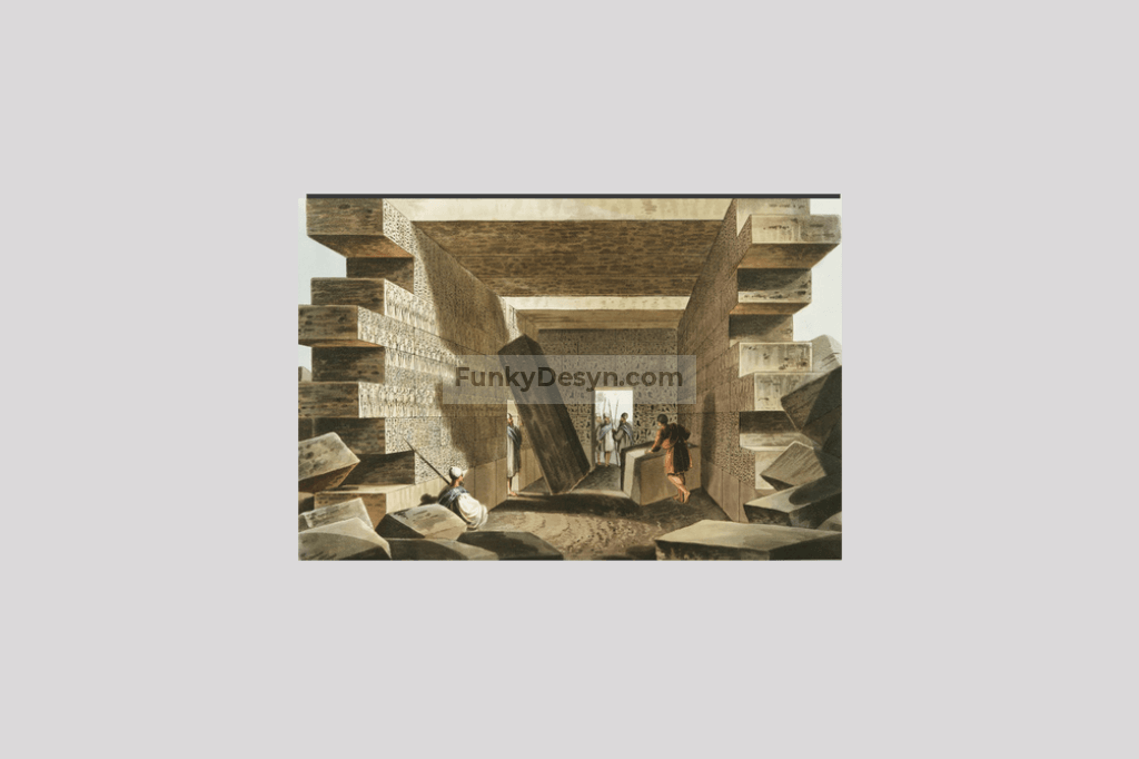 Interior of the Temple of Jupiter Ammon by Luigi Mayer (1755-1803).