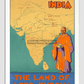 India- The Land Of Lord Buddha 11.7X16.54 Inches/ White Framed Poster Decor