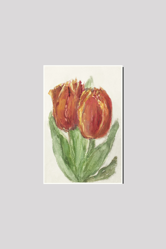 Two Red Tulips by Sientje Mesdag-van Houten (1834–1909).
