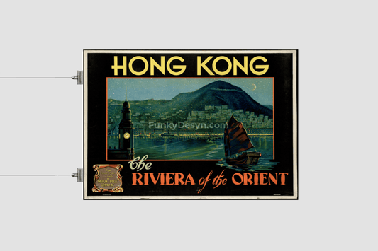 Hong Kong Vintage Travel Poster 8.3X11.7 Inches/ Rolled Poster Decor