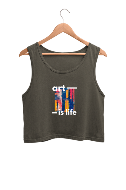 Art is Life - Crop Tank Tops