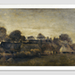 Farming Village At Twilight (1884) By Vincent Van Gogh 11.7X16.54 Inches/ White Framed Poster