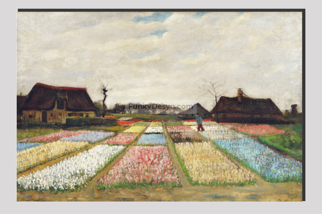 Flower Beds In Holland (1883) By Vincent Van Gogh. 20X30 Inches/ Wrapped Canvas