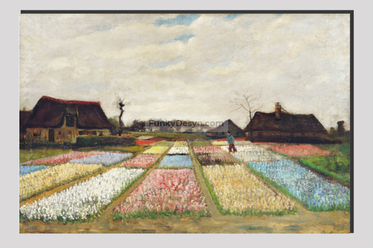 Flower Beds In Holland (1883) By Vincent Van Gogh. 20X30 Inches/ Wrapped Canvas