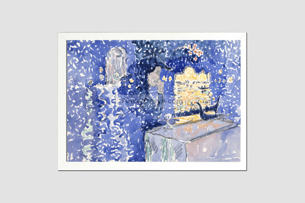 Venice Night of the Festival of the Redeemer (1903) painting in high resolution by Henri-Edmond Cross.