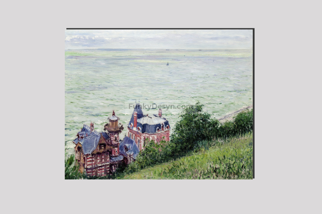 Villas at Trouville (1884) painting in high resolution by Gustave Caillebotte.