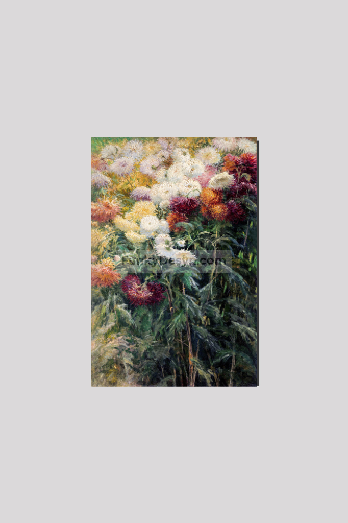 Chrysanthemums in the Garden at Petit–Gennevilliers (1893) painting  by Gustave Caillebotte.