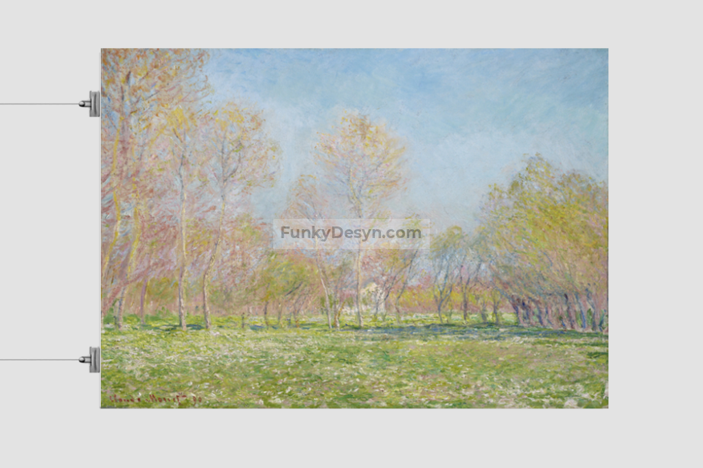 Claude Monets Spring In Giverny (1890) 11.7X16.54 Inches/ Rolled Poster