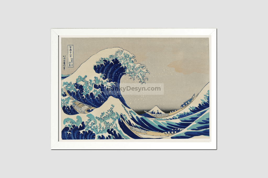 Kanazawa Oki Nami Ura By Katsushika Hokusai (1760-1849) A Traditional Japanese Ukyio-E Style