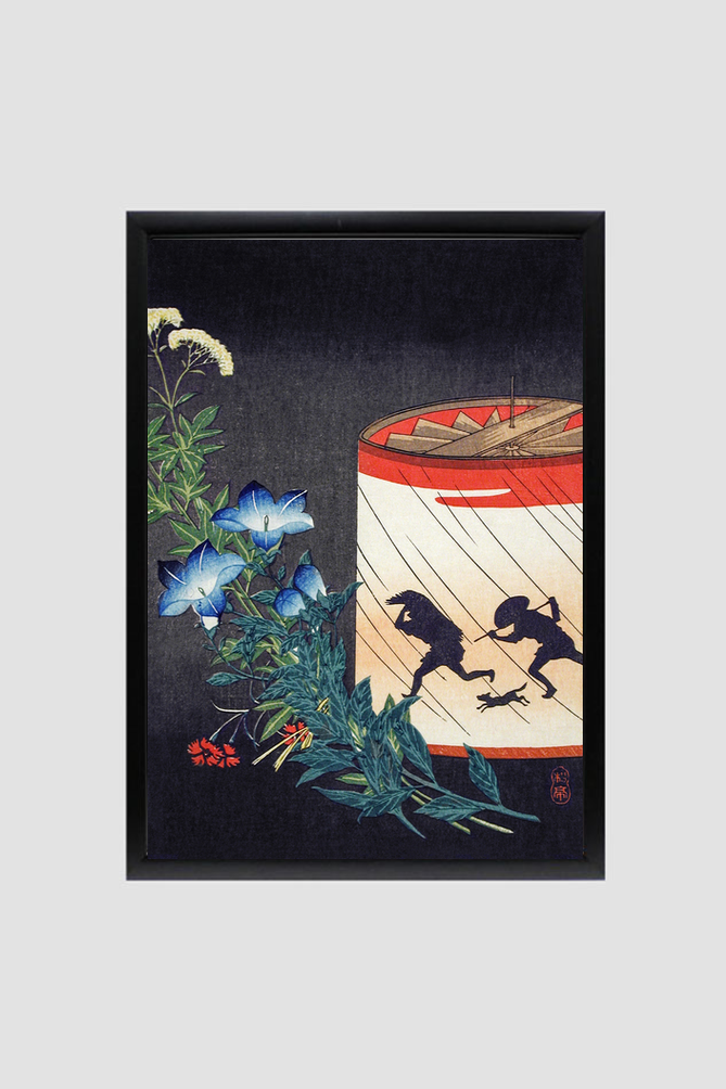 Bellflower and Lantern print in high resolution by Hiroaki Takahashi (1871–1945)