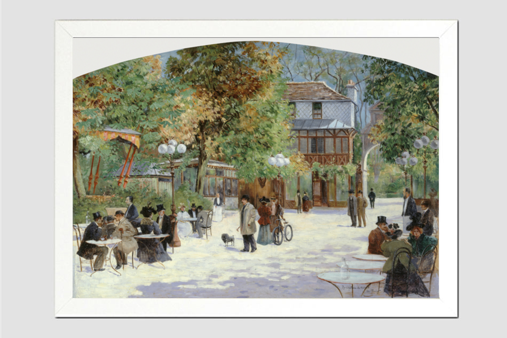 At the Chalet du Château de Madrid, in the Bois de Boulogne (1895) by Louis Abel-Truchet